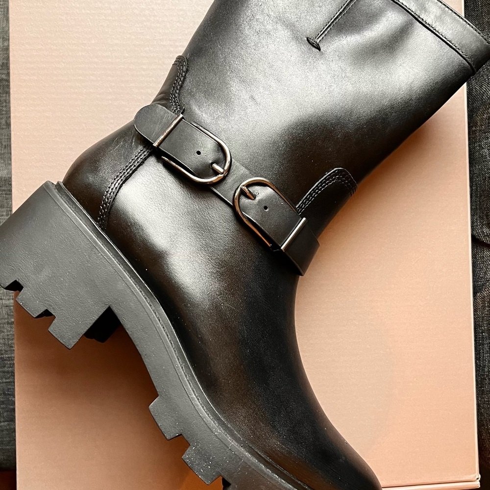 Franco Sarto Black Ankle Boots - Picture 3 of 7